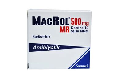 Macrol 500 Mg Mr 14 Kontrollu Salim Tablet Fiyatı