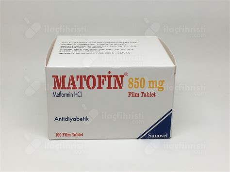 Matofin 850 Mg 100 Film Tablet Fiyatı