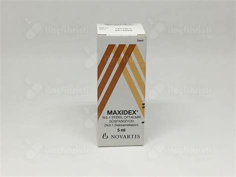 Maxidex %0.1 Steril Oft. Suspansiyon (5 Ml) Fiyatı