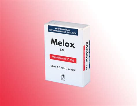 Melox 15mg/1.5ml 3 Ampul Fiyatı