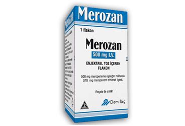 Merozan 500 Mg Enjektabl Toz Iceren 1 Flakon Fiyatı