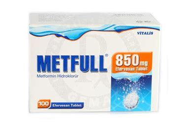 Metfull 850 Mg 100 Efervesan Tablet