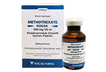Methotrexate Kocak 500 Mg/20ml Enjeksiyonluk Cozelti (1 Flakon) Fiyatı