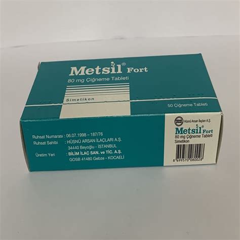 Metsil Fort 80 Mg 50 Tablet