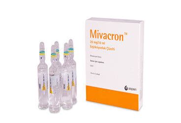 Mivacron 20 Mg/10 Ml Enjeksiyonluk Cozelti Fiyatı
