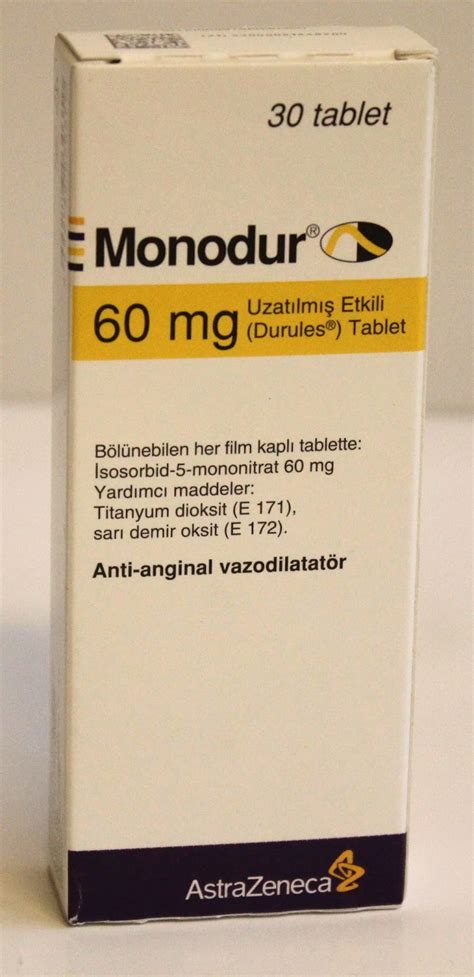 Monodur 60 Mg Uzatilmis Etkili Durules 30 Tablet Fiyatı