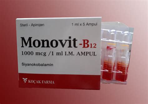 Monovit B12 1000 Mcg/1 Ml Im 5 Ampul