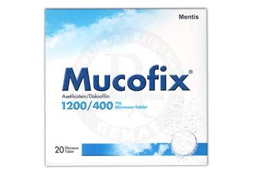 Mucofix 1200 Mg/400 Mg 20 Efervesan Tablet