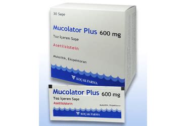 Mucolator Plus 600 Mg Toz Iceren Sase (10 Sase)