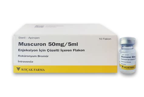 Muscuron 50 Mg/5 Ml Enjeksiyon Icin Cozelti Iceren 10 Flakon Fiyatı