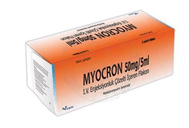 Myocron 50 Mg/5 Ml Iv Enjeksiyon Icin Solusyon Iceren 10 Flakon Fiyatı