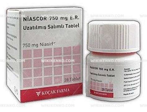 Niascor 750 Mg 28 E.r. Uzatilmis Salimli Tablet