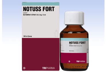Notuss Fort 22.5 Mg/5 Ml Surup Fiyatı