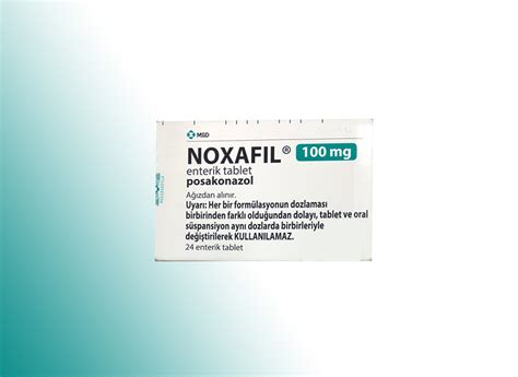 Noxafil 100 Mg 24 Enterik Tablet Fiyatı