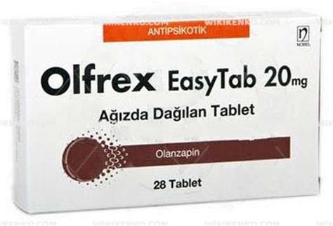 Olfrex Easy Tab 20 Mg 28 Agizda Dagilan Tablet Fiyatı