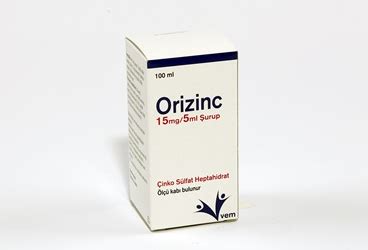Orizinc 15 Mg/5 Ml 100 Ml Surup