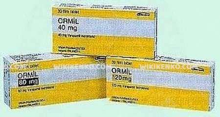 Ormil 40 Mg 50 Tablet