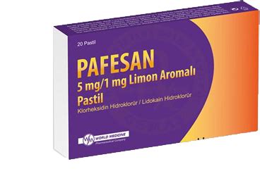 Pafesan 5 Mg/1 Mg Limon Aromali Pastil  (20 Pastil) 