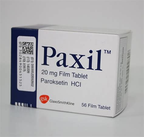 Paxil 20 Mg 56 Tablet