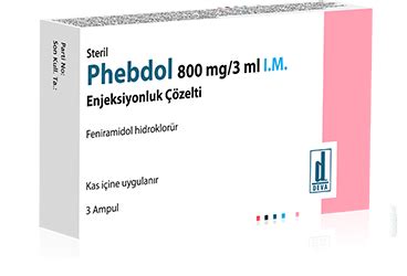 Phebdol 800 Mg / 3 Ml I.m. Enjeksiyonluk Cozelti (3 Ampul)