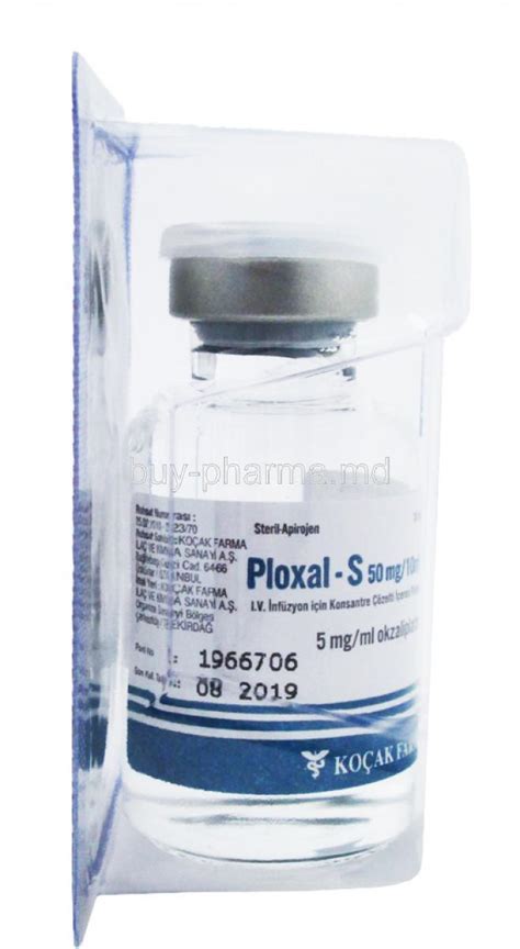 Ploxal-s 50 Mg 5 Mg/10 Ml 1 Iv Inf. Icin Kon.coz. Iceren Flakon