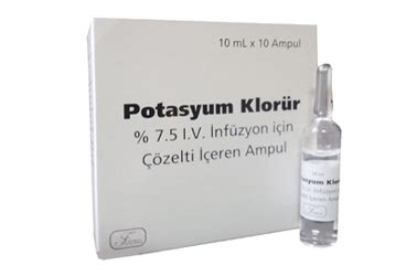 Potasyum Klorur %22.5 10 Ml 10 Ampul Fiyatı