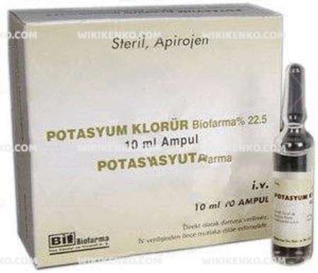 Potasyum Klorur Biofarma % 22.5 100 Ampul Fiyatı