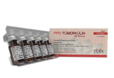 Ppd Tuberkulin 5 Tu/0.1 Ml Intradermal Enjeksiyonluk Cozelti Iceren 20 Flakon Fiyatı