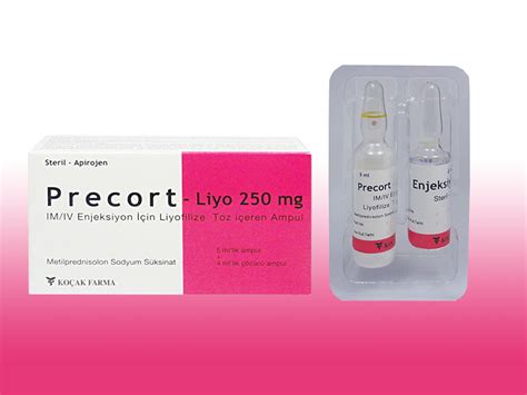 Precort-liyo 250 Mg Im/iv Enjeksiyon Icin Liyofilize Toz Iceren Ampul