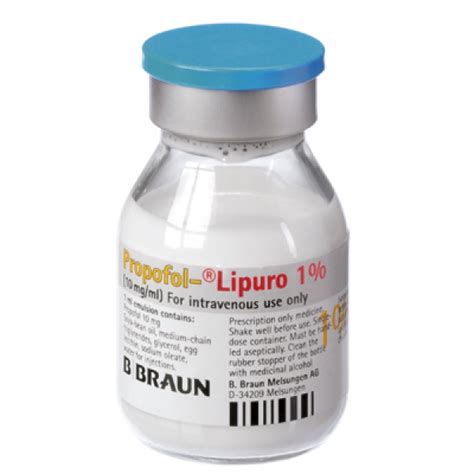 Propofol-lipuro %1(10 Mg/ml)iv Infuzyonluk Ve Enjeksiyonluk Emulsiyon Iceren 20 Ml 5 Ampul