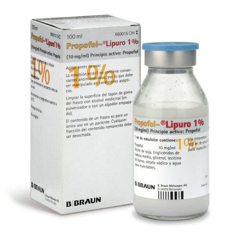 Propofol Lipuro %1 (10 Mg/ml) Iv Infuzyonluk Veya Enjeksiyonlukemulsiyon Iceren 100 Ml Flakon