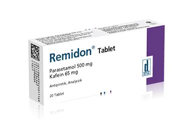 Remidon 500 Mg/ 65 Mg Tablet (20 Tablet) Fiyatı
