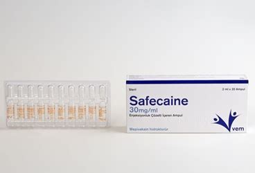 Safecaine 30 Mg/ml Enjeksiyonluk Cozelti Iceren KarpÜl
