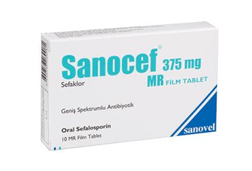Sanocef 375 Mg 10 Mr Film Tablet