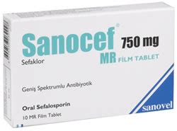 Sanocef 750 Mg 10 Mr Film Tablet