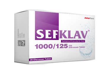 Sefklav 1000/125 Mg 20 Efervesan Tablet