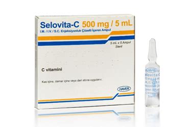 Selovita-c 500 Mg/5 Ml Im/iv/sc Enjeksiyonluk Cozelti Iceren 5 Ampul