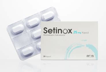Setinox 25 Mg Kapsul (28 Kapsul) Fiyatı