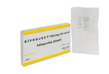 Siproject 200 Mg / 100 Ml Iv Infuzyonluk Cozelti Fiyatı