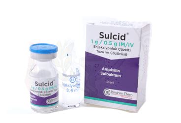 Sulcid 1/0.5 Mg Im/iv Enjeksiyonluk Cozelti Tozu Ve Cozucusu (1 Flakon) Fiyatı