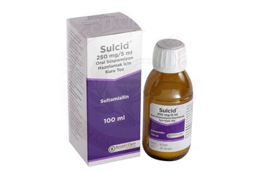 Sulcid 250 Mg/5 Ml Oral Suspansiyon Hazirlamak Icin Kuru Toz (100 Ml)