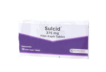 Sulcid 375 Mg Film Kapli Tablet (10 Tablet) Fiyatı