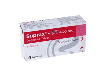 Suprax-dt 400 Mg Dagilabilir Tablet (10 Tablet) Fiyatı