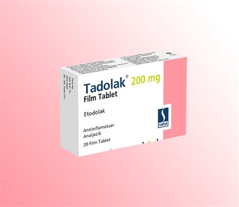 Tadolak 200 Mg 20 Film Tablet