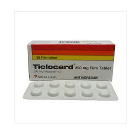 Ticlocard 250 Mg 30 Film Tablet