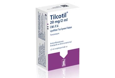 Tilcotil 20 Mg / 2 Ml Im/iv Liyofilize Toz Iceren Flakon (1 Flakon) Fiyatı