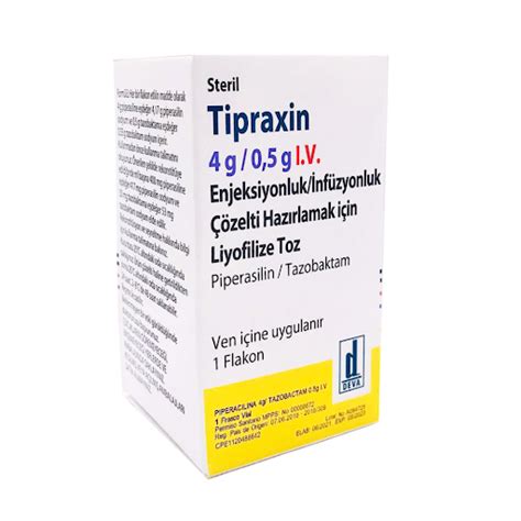 Tipraxin 2 G/0.25 G Iv Enjeksiyonluk/infuzyonluk Cozelti Hazirlamak Icin Liyofilize Toz (1 Adet) Fiyatı