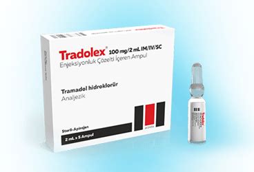 Tradolex 100 Mg/2 Ml Im/iv/sc Enjeksiyonluk Cozelti (5 Ampul) Fiyatı