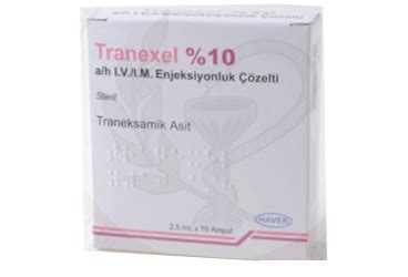 Tranexel %10 A/h Iv/im Enjeksiyonluk Cozelti (10 Ampul) Fiyatı