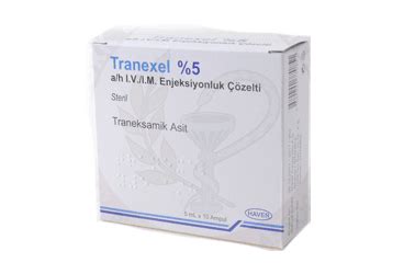 Tranexel %5 A/h Iv/im Enjeksiyonluk Cozelti (10 Ampul) Fiyatı